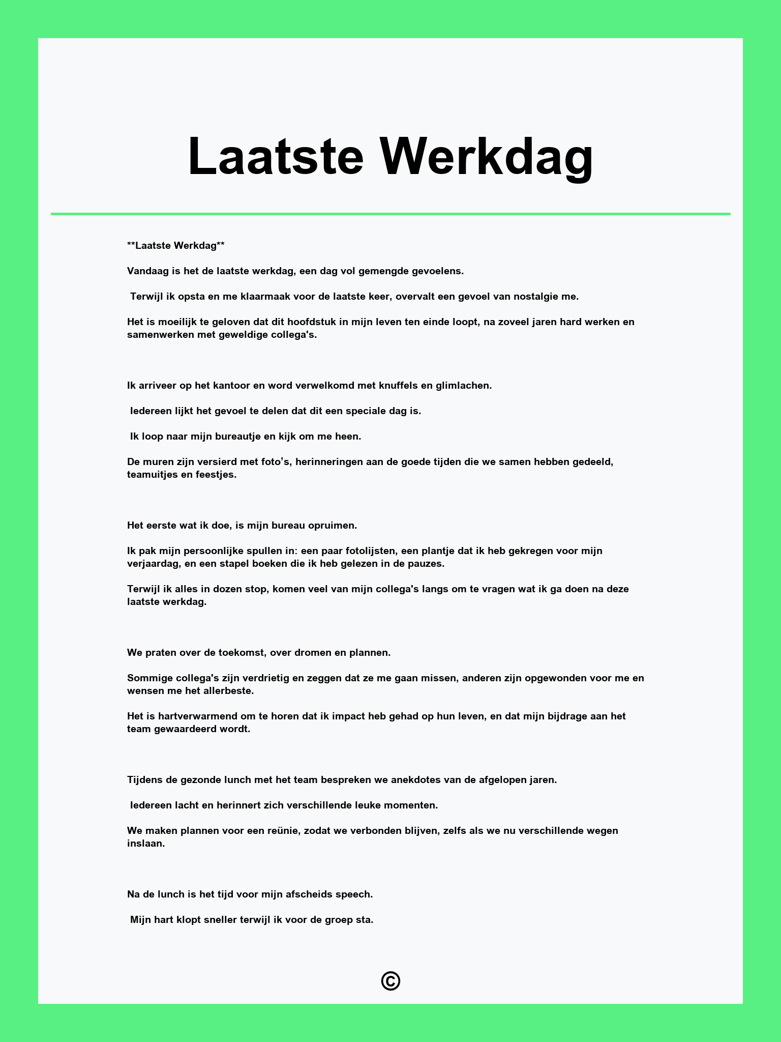 Laatste Werkdag